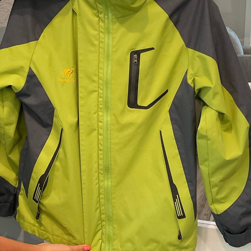 Diamond Supply Co. Lime Green and Charcoal Women’s Raincoat Size XS - Picture 6 of 16
